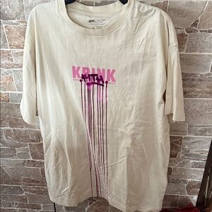 BNWT KITH - Cream T-Shirt with Pink Graphic